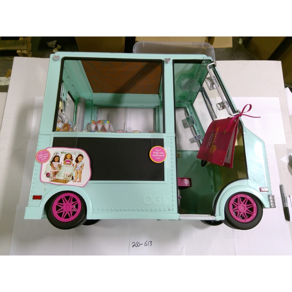 Our Generation Sweet Stop Ice Cream Truck Mint Green 18" Doll Playset BD37252Z